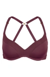 Lively The No-wire Push Up Bra In Plum