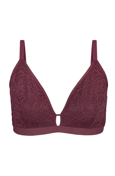 Lively The Palm Lace Busty Bralette In Plum