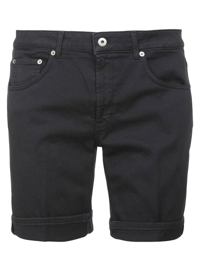Dondup 5 Pockets Slim Bermuda Shorts In Black