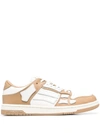 Amiri Tan & White Skel Top Low Sneakers In Beige