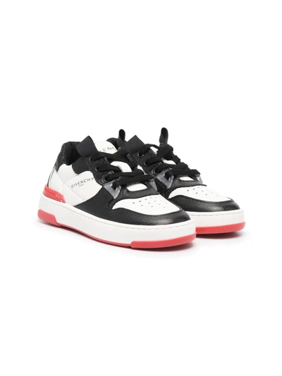 Givenchy Kids' Little Boy's & Boy's Tricolor Leather Low-top Sneakers In Black