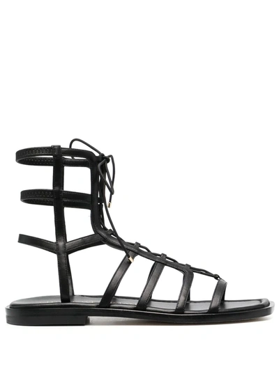 Stuart Weitzman Stuart Weirzman Kora Lace-up Gladiator Sandal In Black