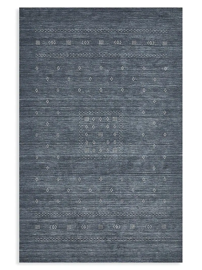 Solo Rugs Simi Wool Hand-knotted Area Rug In Slate