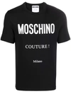 Moschino Logo-print Short-sleeve T-shirt In Black