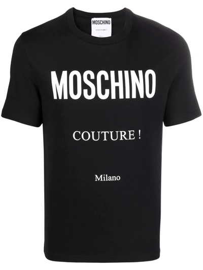 Moschino Logo-print Short-sleeve T-shirt In Black