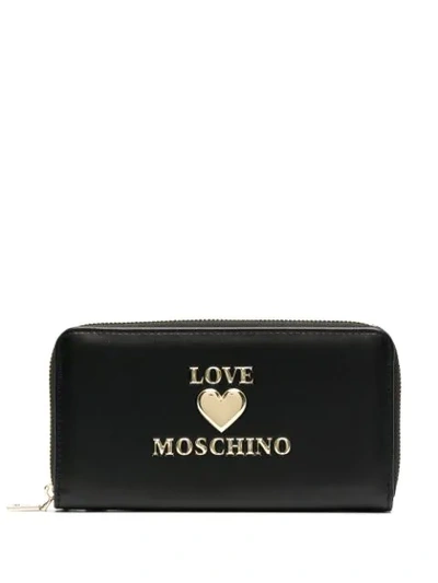 Love Moschino Logo-lettering Continental Wallet In Black