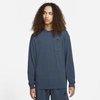Nike Sportswear Premium Essentials Men's Long-sleeve Pocket T-shirt In Blue