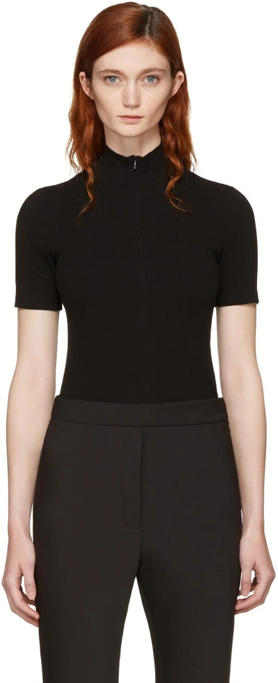 Rosetta Getty Black Zip-up Turtleneck