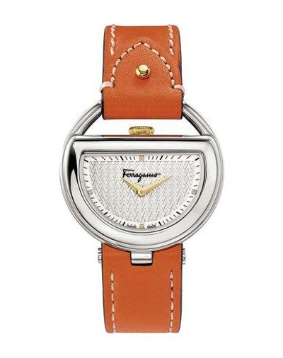 Ferragamo Wrist Watch In Silver