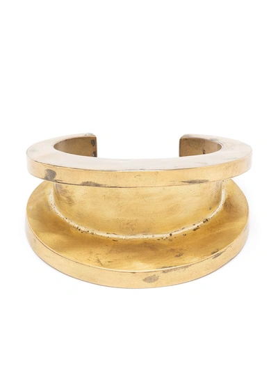 Parts Of Four Crescent Channel Bracelet In Gold