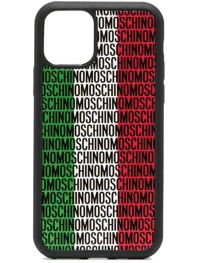 Moschino Italy Logo-print Iphone 11 Pro Max Case In Black