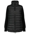 Moncler Women's Wool-detailed Down Puffer Jacket In White,blue