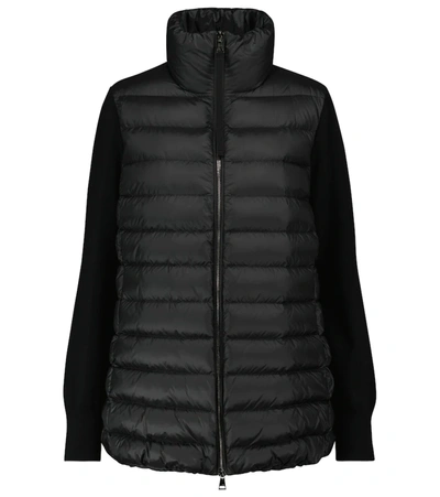 Moncler Women's Wool-detailed Down Puffer Jacket In White,blue