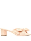 Loeffler Randall Women's Emilia Pleated Knot Mules In Pink