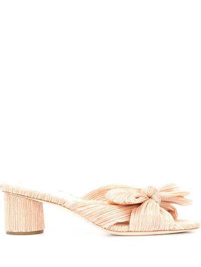 Loeffler Randall Women's Emilia Pleated Knot Mules In Rosa