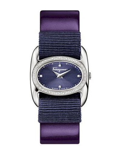 Ferragamo Wrist Watch In Purple