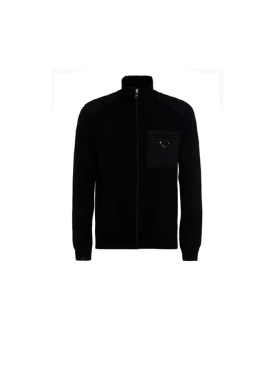 Prada Men's Umg046s2111ydtf0002 Black Other Materials Sweater