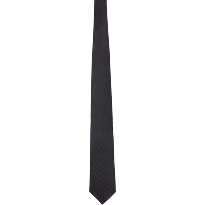 Gucci Black Silk Gg Tie In 1000 Black