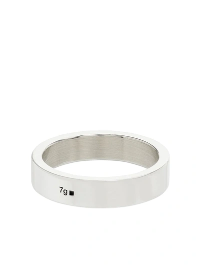 Le Gramme 银色 La 7 Grammes Ribbon 抛光戒指 In Silver