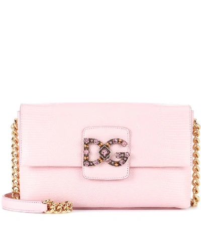Dolce & Gabbana Dg Millennials Leather Shoulder Bag In Pink
