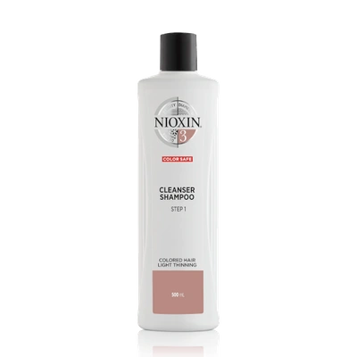 Nioxin System 3 Cleanser Shampoo For Color Treated Hair With Light Thinning 16.9 oz