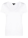 James Perse Deep V-neck T-shirt In White