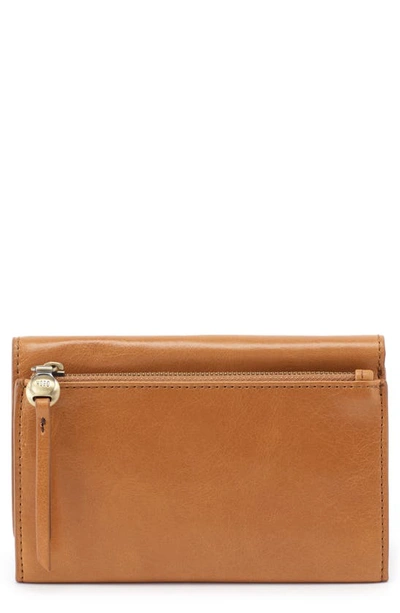 Hobo Might Leather Trifold Wallet In Honey