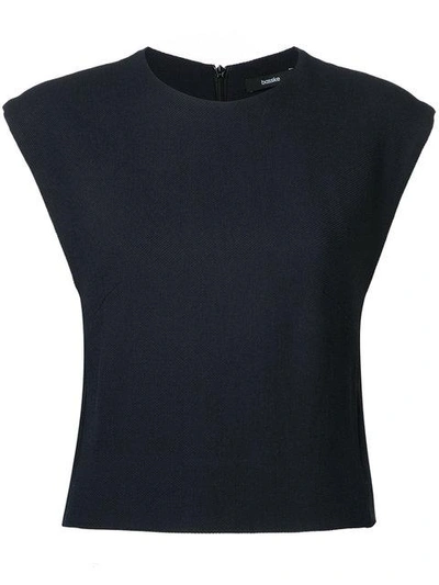 Bassike Cropped Piqué Sleeveless Top