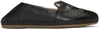 Charlotte Olympia Kitty Embroidered Textured-leather Collapsible-heel Espadrilles In Black