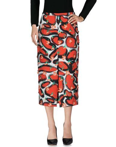 Marco De Vincenzo 3/4 Length Skirt In Red