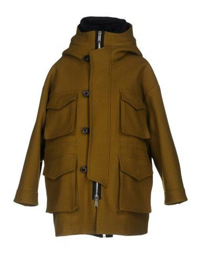 Dsquared2 Coats In Military Green