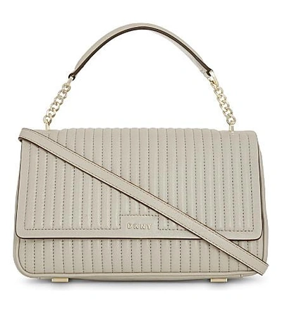 Dkny Gansevoort Medium Quilted Leather Shoulder Bag In Blush Grey