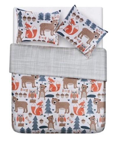 Vcny Home Little Campers Woodland 3 Piece Comforter Set, Full Bedding In Multi