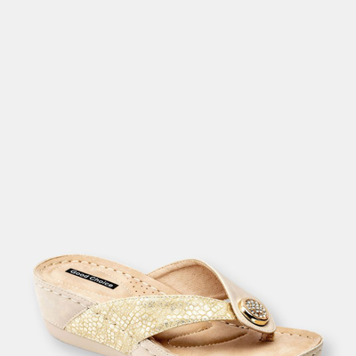 Gc Shoes Dafni Gold Wedge Sandals