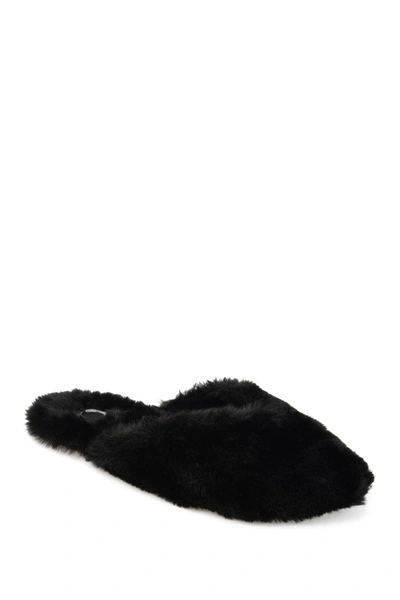 Journee Collection Journee Sundown Faux Fur Slipper In Black
