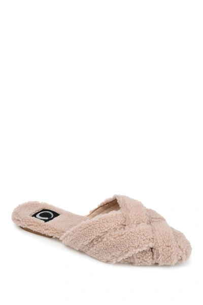 Journee Collection Journee Sereena Faux Fur Slipper In Pink
