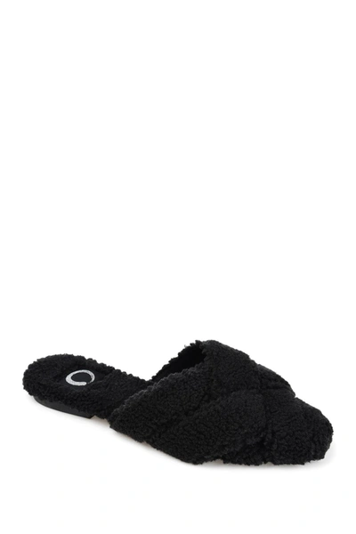 Journee Collection Women's Faux Fur Sereena Slipper In Black