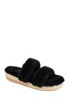 Journee Collection Collection Women's Faux Fur Relaxx Slipper In Black