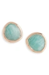 Monica Vinader 'siren' Semiprecious Stone Stud Earrings (nordstrom Exclusive) In Amazonite/ Rose Gold