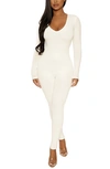 Naked Wardrobe All Body Jumpsuit In White