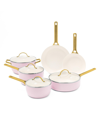 Greenpan Padova Reserve 10-pc. Ceramic Nonstick Cookware Set In Pink
