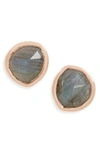 Monica Vinader 'siren' Semiprecious Stone Stud Earrings (nordstrom Exclusive) In Labradorite/ Rose Gold