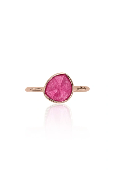 Monica Vinader Siren  Nugget Pink Quartz Cocktail Ring In Rose Gold