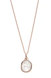 Monica Vinader Siren Semiprecious Stone Pendant Necklace In Moonstone