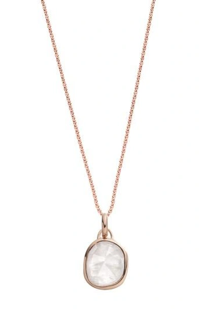 Monica Vinader Siren Semiprecious Stone Pendant Necklace In Moonstone