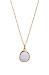 Monica Vinader Siren Semiprecious Stone Pendant Necklace (nordstrom Exclusive) In Blue Lace Agate