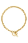 Brook & York Stella Imitation Pearl Toggle Bracelet In Gold