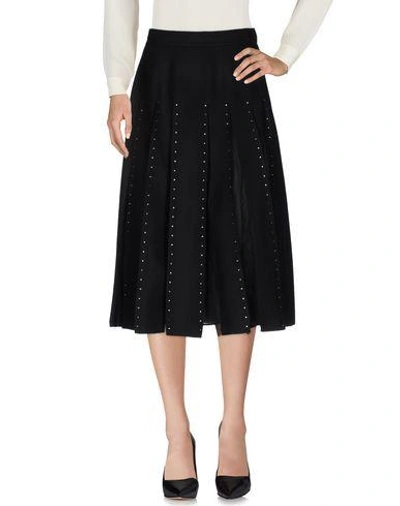 Valentino Midi Skirts In Black