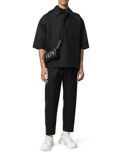 Valentino Straight-leg Cropped Trousers In Black