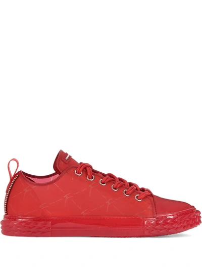 Giuseppe Zanotti Men's Blabber Jellyfish Low Top Sneakers In Fiamma